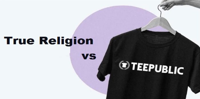 Ultimate Comparison of True Religion vs TeePublic